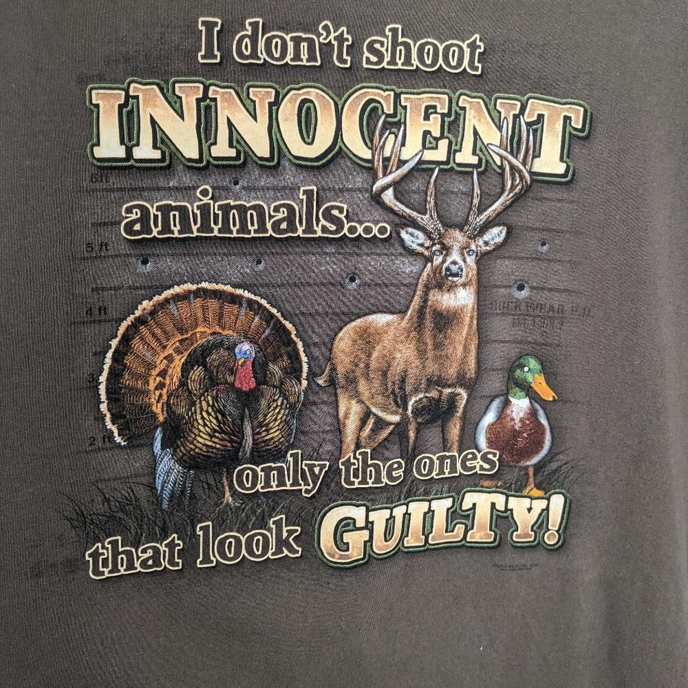 Hunting Funny T-shirt Mens 2XL Distressed